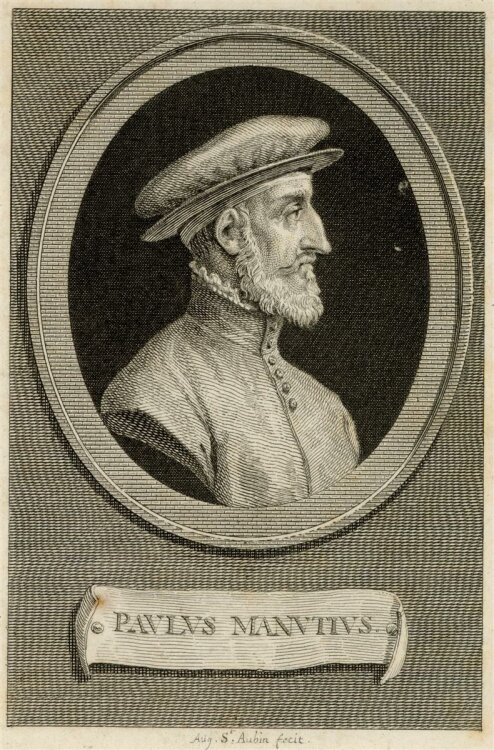 unbekannt - Portrait Paulus Manutius - Kupferstich - o.J.