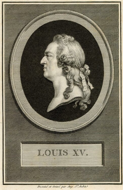 unbekannt - Portrait Ludwig XV. - Kupferstich - o.J.
