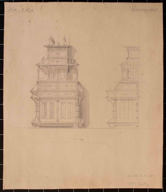 C. W. von Hanno - Studie Nora - Bleistiftzeichnung - 1885