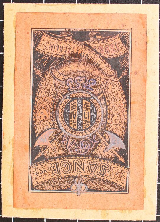 S. Rockstrohen - Nora Emblem - Tuschezeichnung - o. J.
