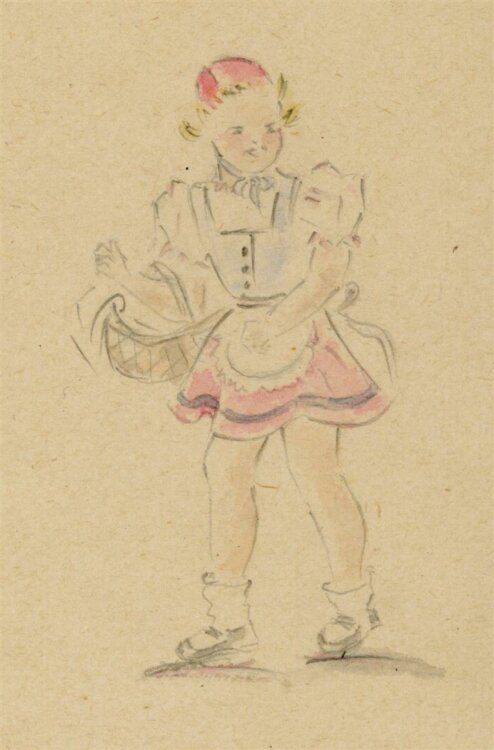 Witt Pfeiffer - Illustration eines Mädchens mit Korb...