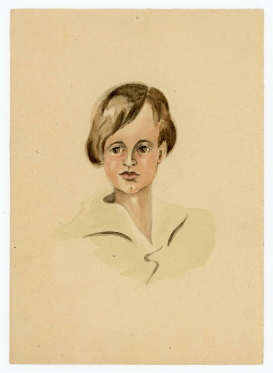 Witt Pfeiffer - Portrait eienr jungen Frau - Aquarell - o.J.