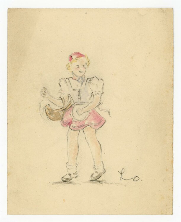 Witt Pfeiffer - Illustration eines Mädchens mit Korb...