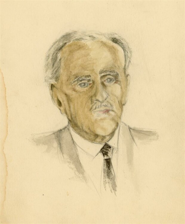 Witt Pfeiffer - Portrait eines Mannes - Aquarell - o.J.