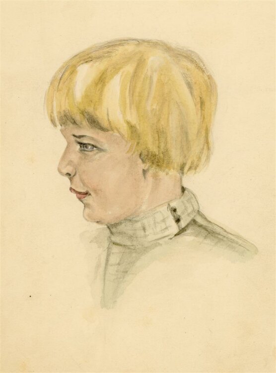 Witt Pfeiffer - Portrait eines Kindes - Aquarell - o.J.
