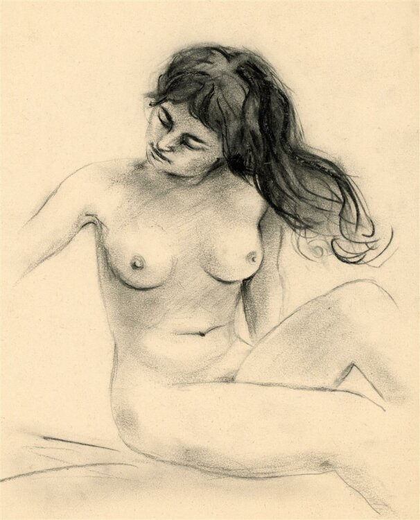 Witt Pfeiffer - Frauenakt - Zeichnung - 1953