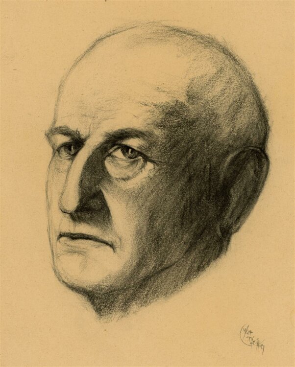 Witt Pfeiffer - Portrait eines Mannes - Zeichnung - 1954