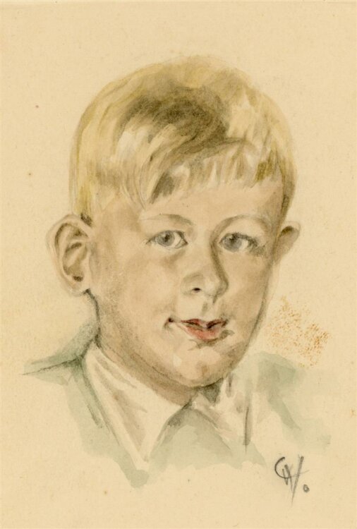 Witt Pfeiffer - Portrait eines Jungen - Aquarell - o.J.