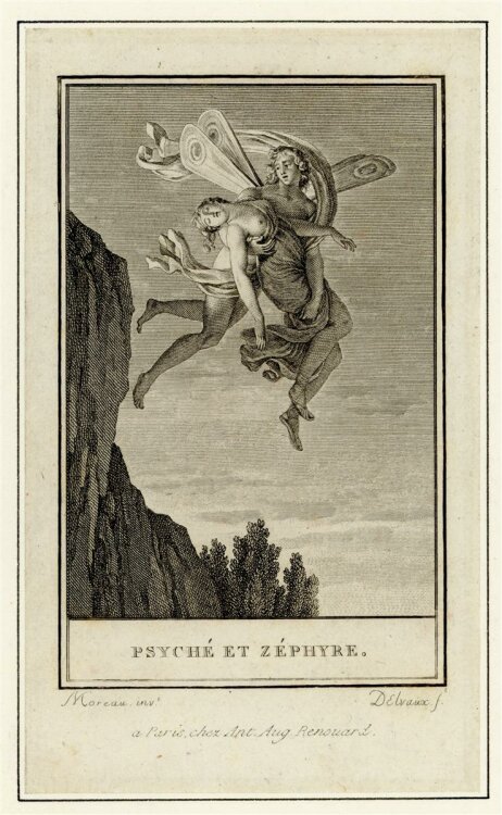 D. Elvaux - Psyché et Zéphyre - Kupferstich - ca. 1780