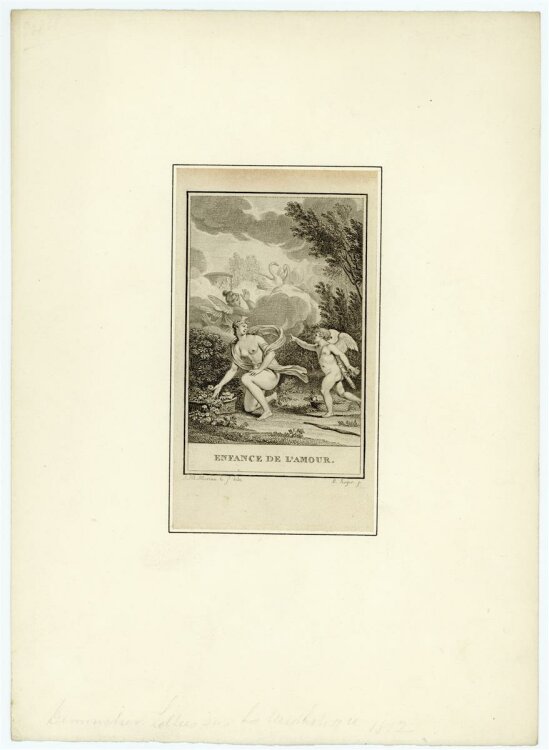 B. Roger - Enfance De Lamour - Kupferstich - ca. 1780