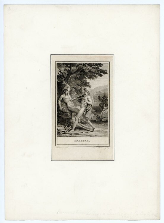 D. Elvaux - Marsyas - Kupferstich - ca. 1780