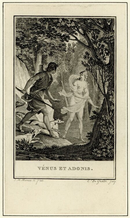 E. De Ghendt - Vénus et Adonis - Kupferstich - ca. 1780