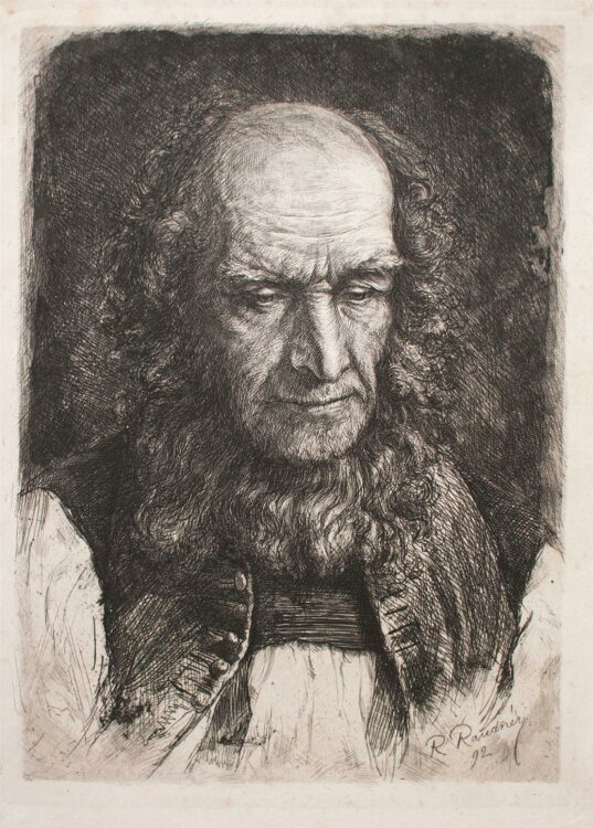 Robert Raudner - Männliches Porträt - 1892 - Radierung