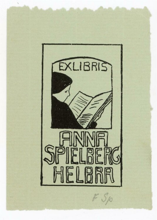 unbekannt - Exlibirs von Anna Spielberg - Holzschnitt - o.J.