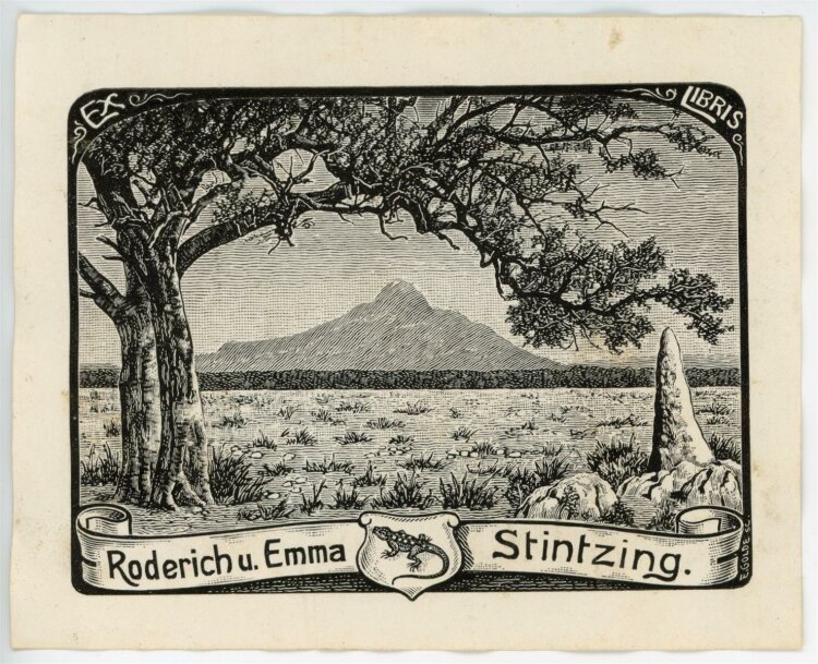 unbekannt - Exlibris von Roderich u. Emma Stintzing -...