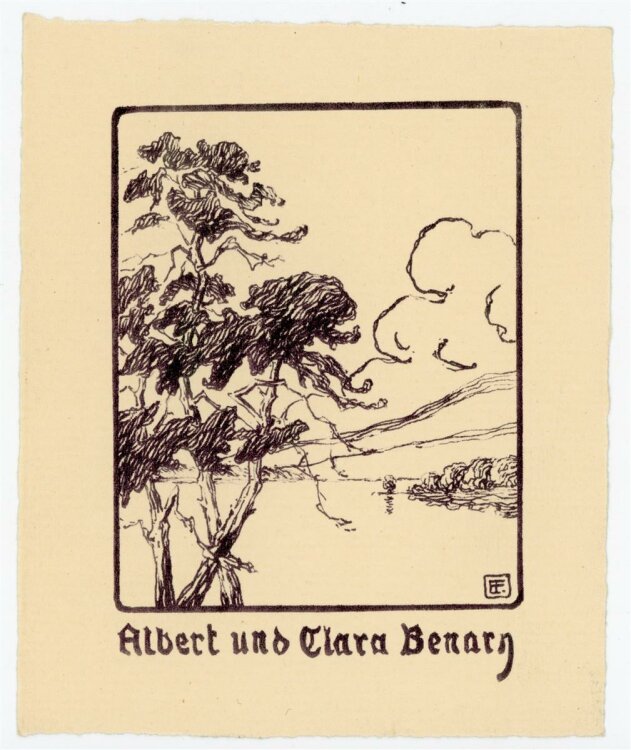 unbekannt - Exlibris von Albert u. Clara Benary -...