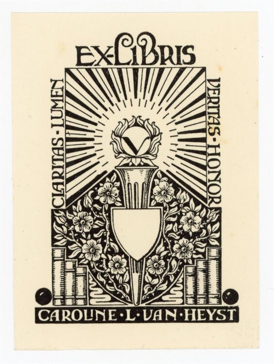 unbekannt - Exlibris von Caroline L. van Heyst -...