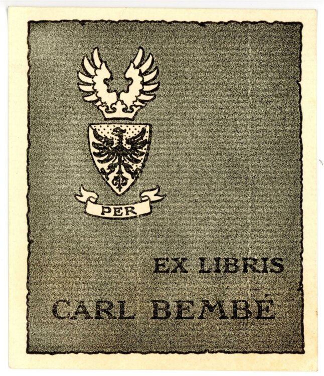 unbekannt - Exlibris von Carl Bembé - Druckgrafik...