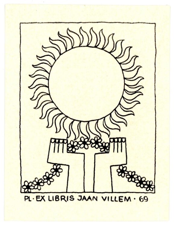 unbekannt - Exlibris von Jaan Villem - Druckgrafik - 1969