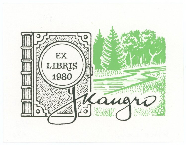 Riho Lalu - Exlibris von Y. Kangro - Siebdruck - 1980
