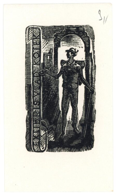 unbekannt - Exlibris von Vlad. Kotek - Holzstich - o.J.