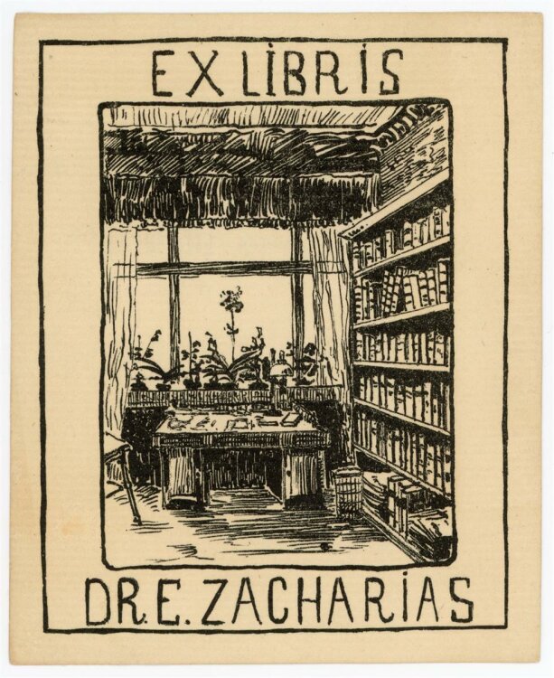 unbekannt - Exlibris von Dr. E. Zacharias - Holzschnitt -...