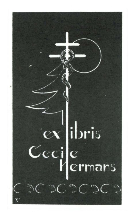 unbekannt - Exlibris von Cecie Hermans - Druckgrafik - o.J.
