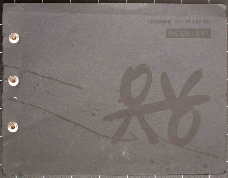 Wolfgang Lehmann - Eigen+Art-Katalog  - Siebdruck - 1987