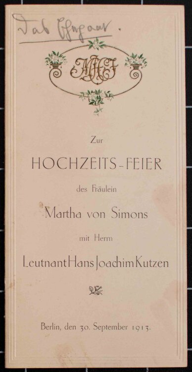 Hochzeit von Simon und Kutzen (Berlin) -...