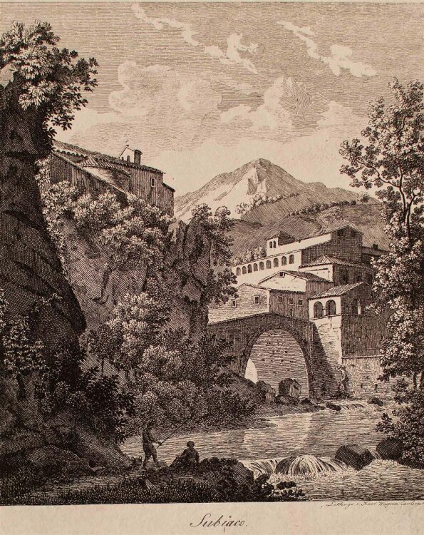 Karl Wagner - Subiaco (nach Karl Lindemann-Frommel) - Lithografie - o. J.