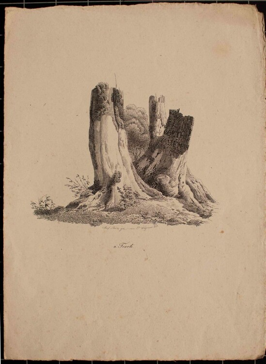 Johann Peter Wagner - Tivoli (nach Karl Lindemann-Frommel?) - Lithografie - 1821
