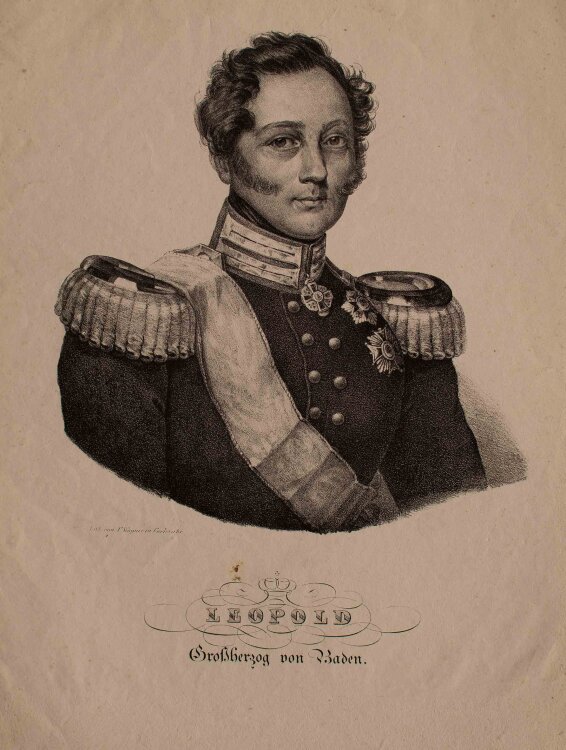 Johann Peter Wagner - Großherzog von Baden - Lithografie - o. J.