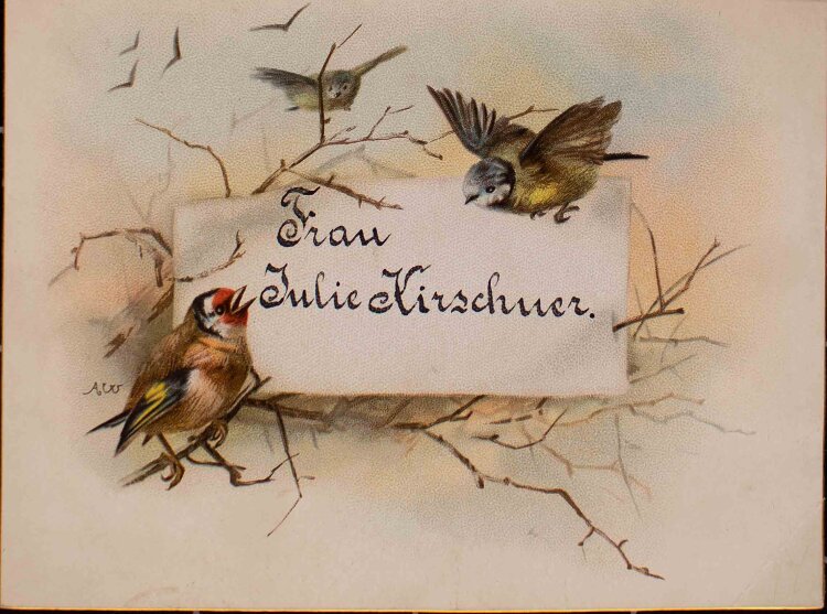 Hotel zum goldenen Hirsch - Hochzeitsmenü - Menükarte - 14.12.1891