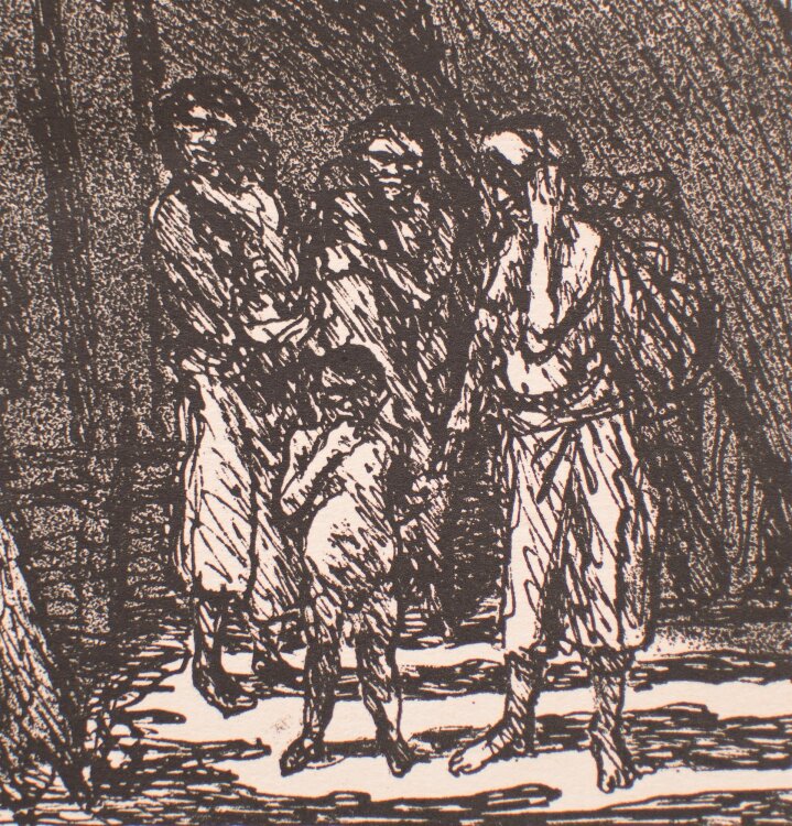 Manfred Butzmann - Figurengruppe (Südamerika) - Ätzradierung - o.J.