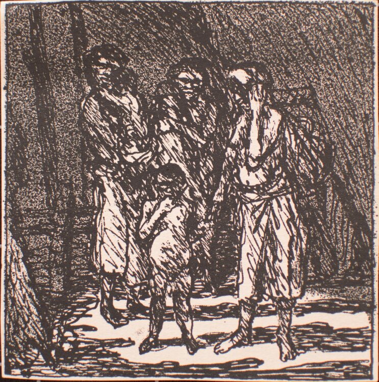 Manfred Butzmann - Figurengruppe (Südamerika) - Ätzradierung - o.J.