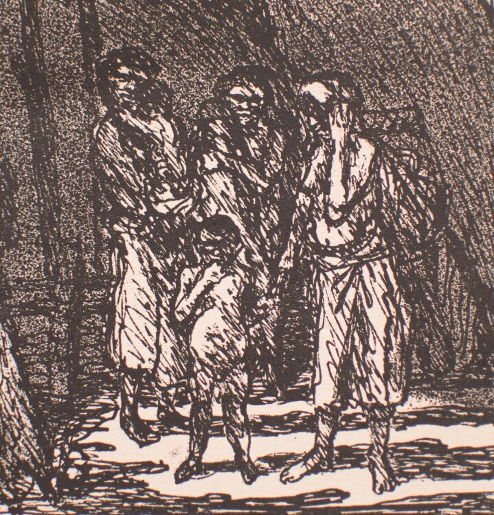 Manfred Butzmann - Figurengruppe (Südamerika) - Ätzradierung - o.J.