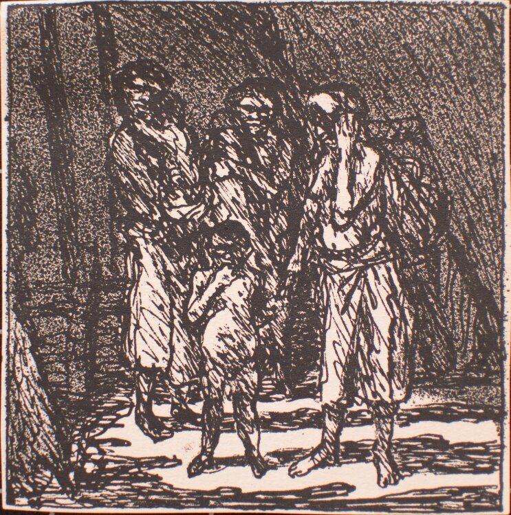 Manfred Butzmann - Figurengruppe (Südamerika) - Ätzradierung - o.J.