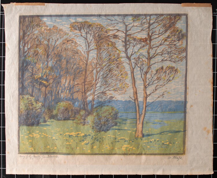 Helene Maß - Landschaft - o.J. - Farbholzschnitt