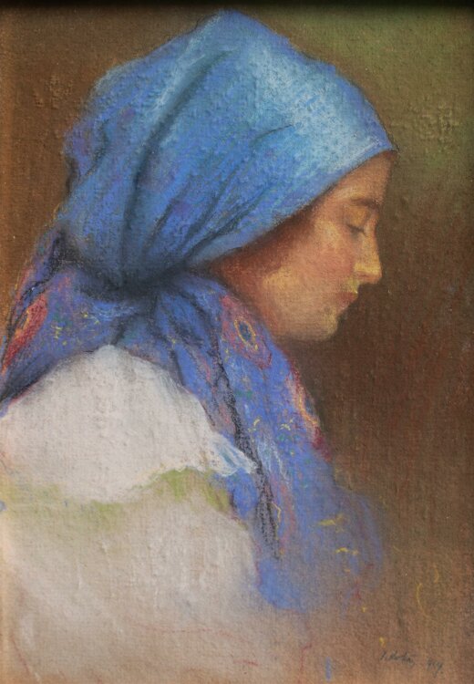 Vaclav Kotas - Weibliches Porträt - Pastell - 1914