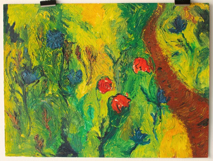 Unbekannt - Blumenlandschaft - Ölmalerei - o.J.