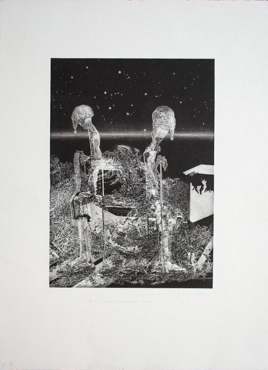 Rolf Münzner - Zusammenwachsen - 2010 - Schablithografie