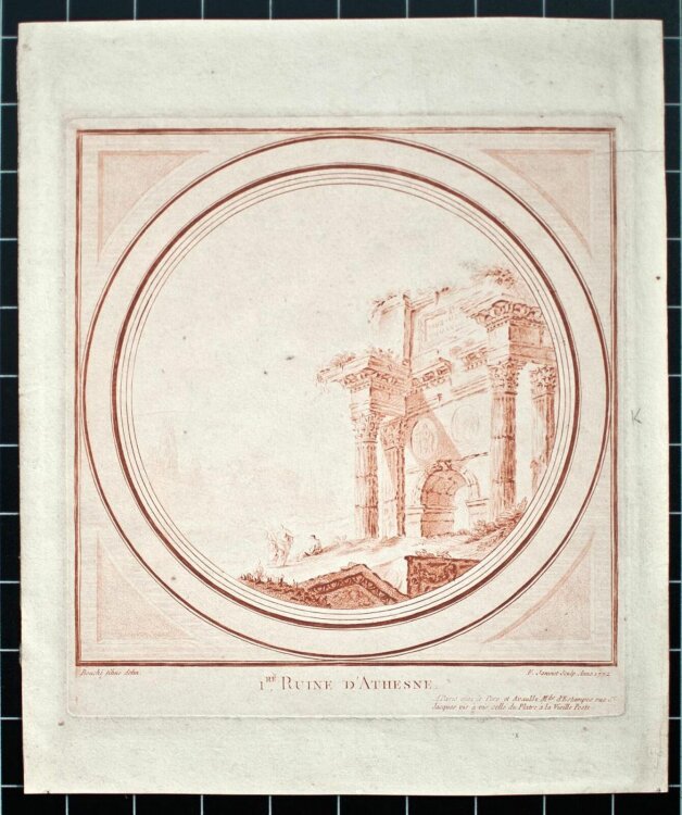 Jean Francois Janinet - 1re Ruine dAthesne - 1772 - Aquatinta