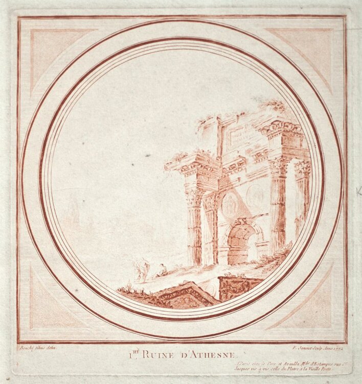 Jean Francois Janinet - 1re Ruine dAthesne - 1772 -...