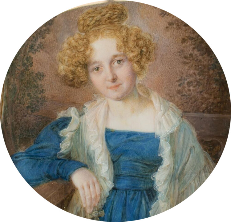 Friedrich August Junge - Porträt einer jungen Dame...