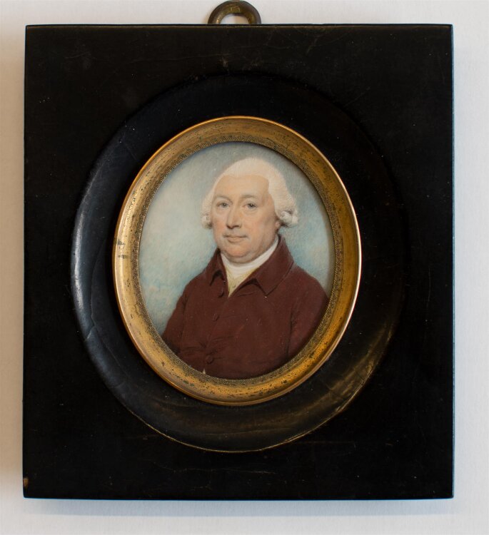 Englisch - Porträt eines Mannes - Gouache auf Bein - um 1790