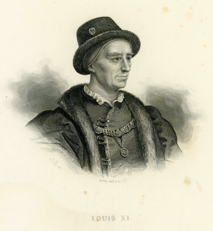 unbekannt - Bildnis des Louis XI. - Stahlstich - o.J.