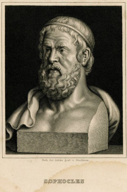 unbekannt - Bildnis des Sophokles - Stahlstich - o.J.