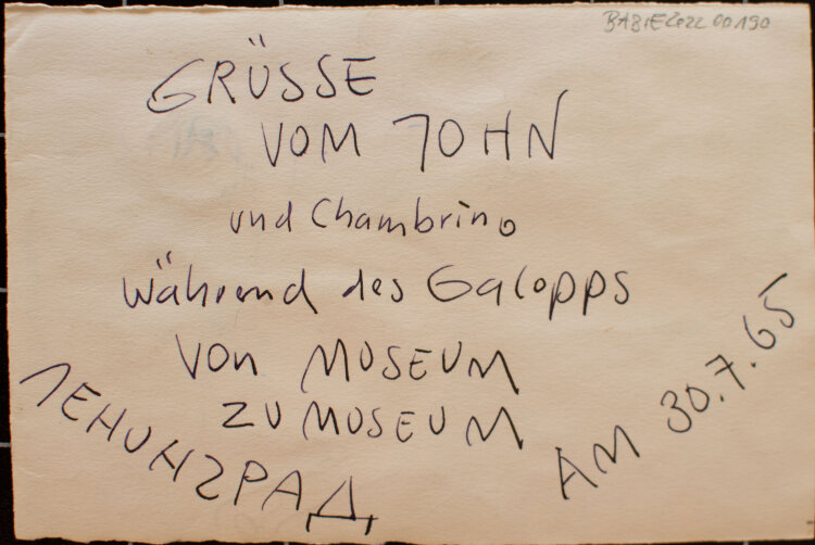 Joachim John - Im Galopp von Museum zu Museum (Leningrad) - aquarellierte Handzeichnung - 1965