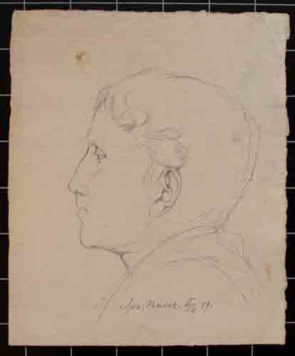 Johannes Hanse - Männliches Porträt - Bleistiftzeichnung - 1887