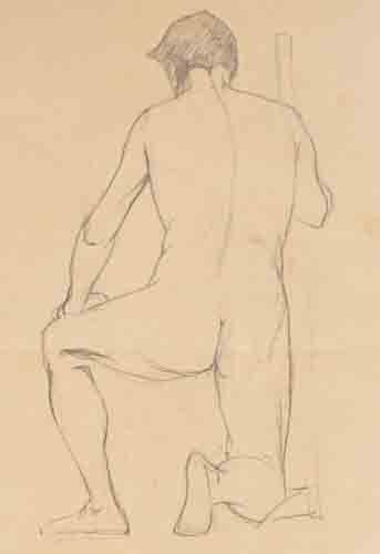 Johannes Hanse - Entwurf einer Wandskulptur - Bleistiftzeichnung - um 1880